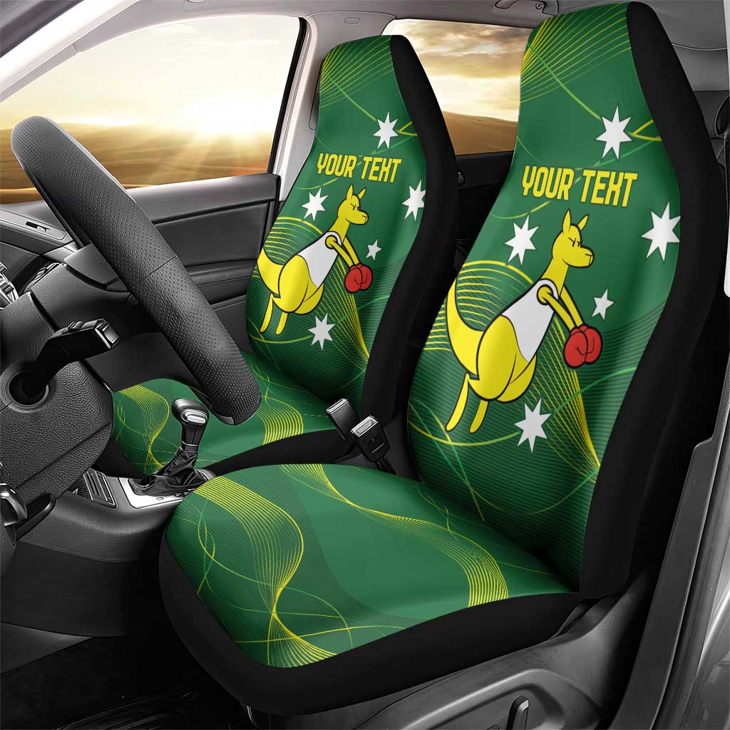 Personalised Australia Go Paris 2024 Car Seat Cover National Color Ver1