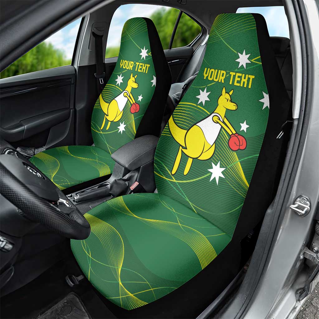 Personalised Australia Go Paris 2024 Car Seat Cover National Color Ver1