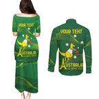 Personalised Australia Go Paris 2024 Couples Matching Puletasi and Long Sleeve Button Shirt National Color Ver1