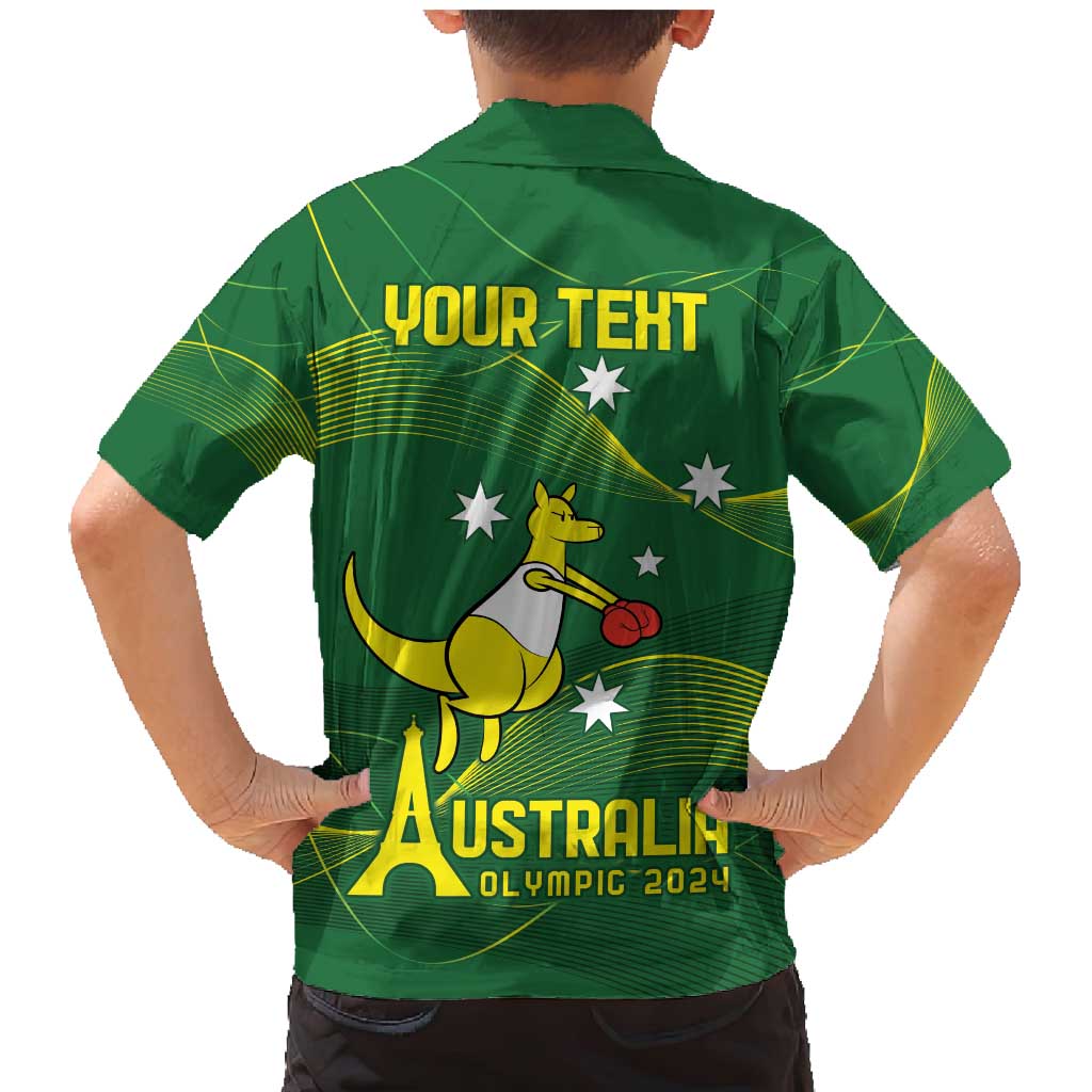 Personalised Australia Go Paris 2024 Family Matching Mermaid Dress and Hawaiian Shirt National Color Ver1
