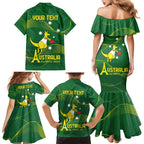 Personalised Australia Go Paris 2024 Family Matching Mermaid Dress and Hawaiian Shirt National Color Ver1