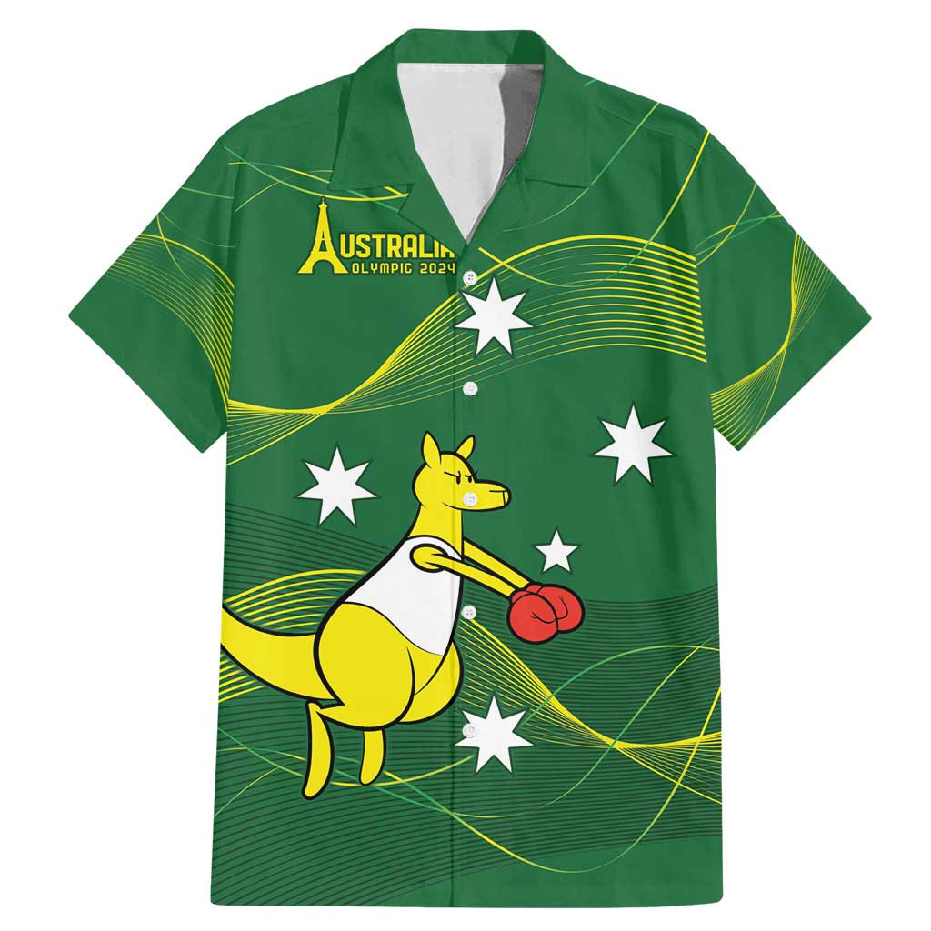 Personalised Australia Go Paris 2024 Family Matching Mermaid Dress and Hawaiian Shirt National Color Ver1