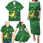 Personalised Australia Go Paris 2024 Family Matching Puletasi and Hawaiian Shirt National Color Ver1