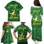 Personalised Australia Go Paris 2024 Family Matching Puletasi and Hawaiian Shirt National Color Ver1