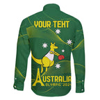 Personalised Australia Go Paris 2024 Family Matching Short Sleeve Bodycon Dress and Hawaiian Shirt National Color Ver1