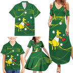 Personalised Australia Go Paris 2024 Family Matching Summer Maxi Dress and Hawaiian Shirt National Color Ver1