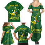 Personalised Australia Go Paris 2024 Family Matching Summer Maxi Dress and Hawaiian Shirt National Color Ver1