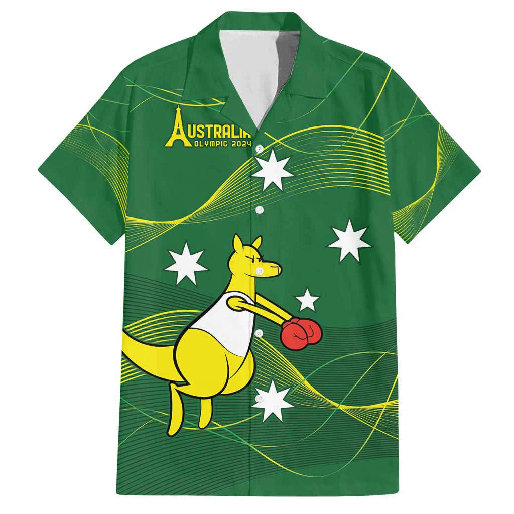 Personalised Australia Go Paris 2024 Family Matching Summer Maxi Dress and Hawaiian Shirt National Color Ver1