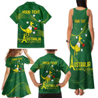 Personalised Australia Go Paris 2024 Family Matching Tank Maxi Dress and Hawaiian Shirt National Color Ver1