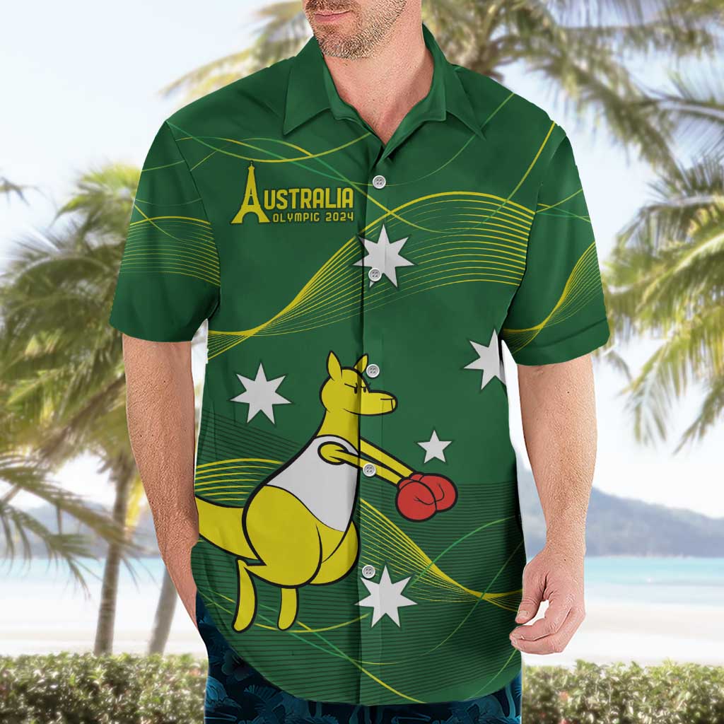 Personalised Australia Go Paris 2024 Hawaiian Shirt National Color Ver1