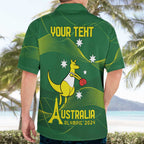 Personalised Australia Go Paris 2024 Hawaiian Shirt National Color Ver1