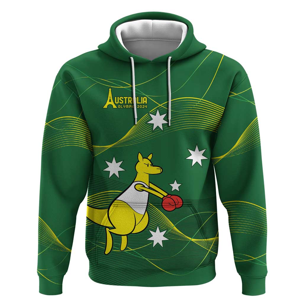 Personalised Australia Go Paris 2024 Hoodie National Color Ver1