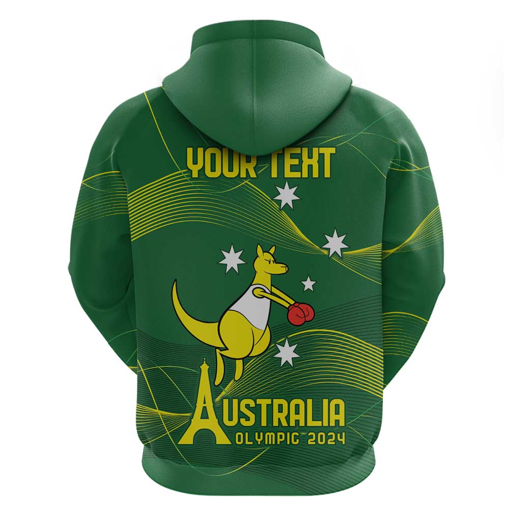 Personalised Australia Go Paris 2024 Hoodie National Color Ver1