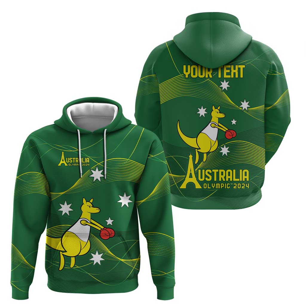 Personalised Australia Go Paris 2024 Hoodie National Color Ver1