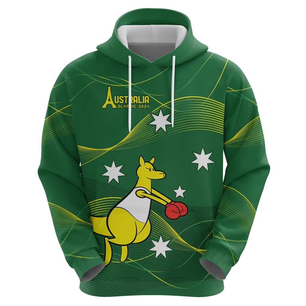 Personalised Australia Go Paris 2024 Hoodie National Color Ver1