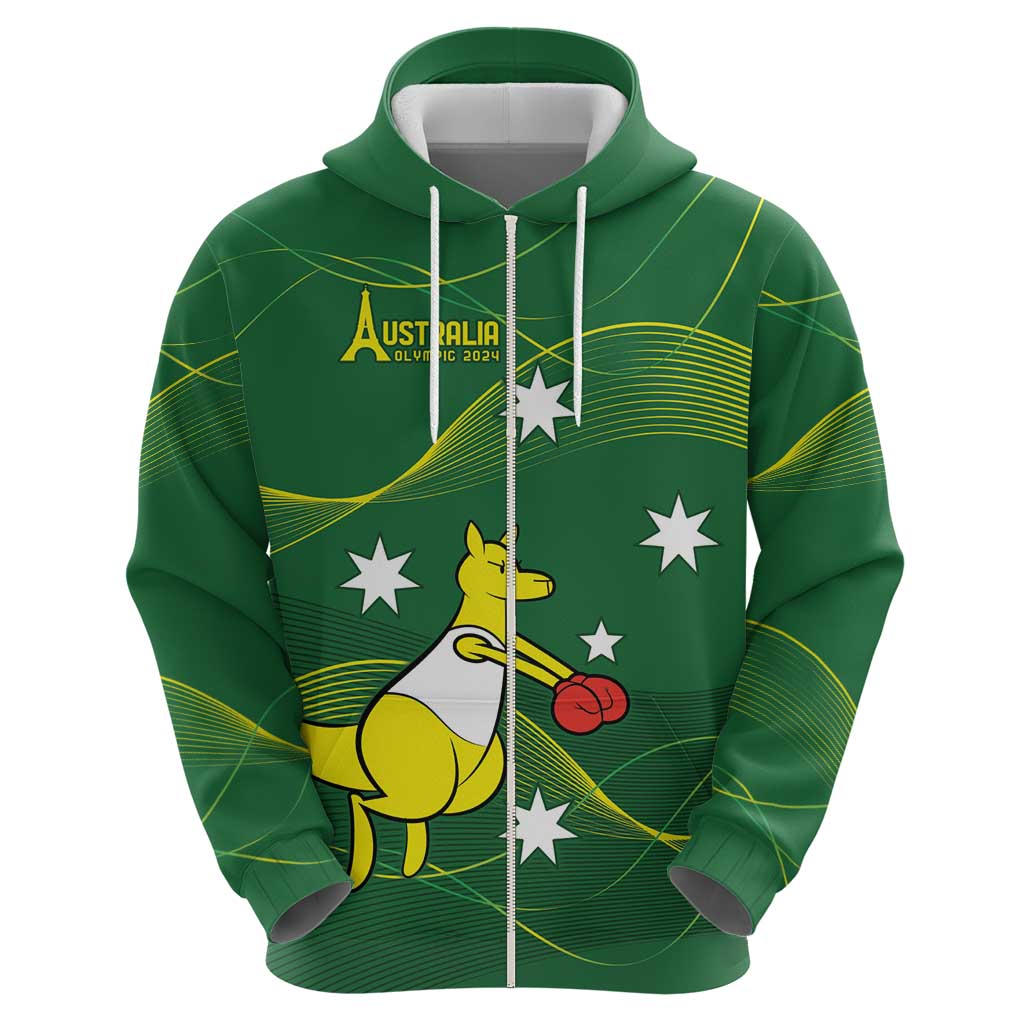 Personalised Australia Go Paris 2024 Hoodie National Color Ver1