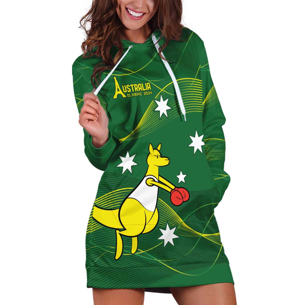 Personalised Australia Go Paris 2024 Hoodie Dress National Color Ver1