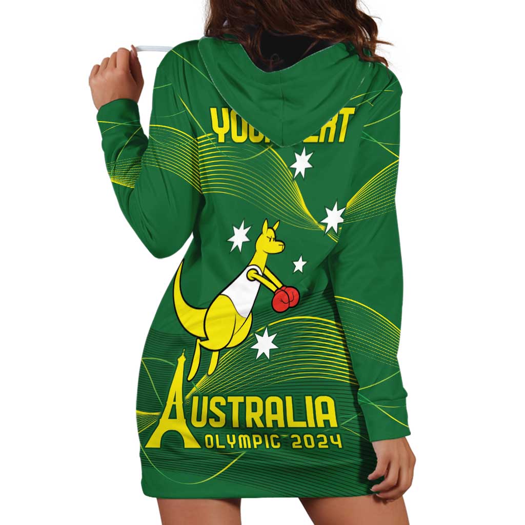Personalised Australia Go Paris 2024 Hoodie Dress National Color Ver1