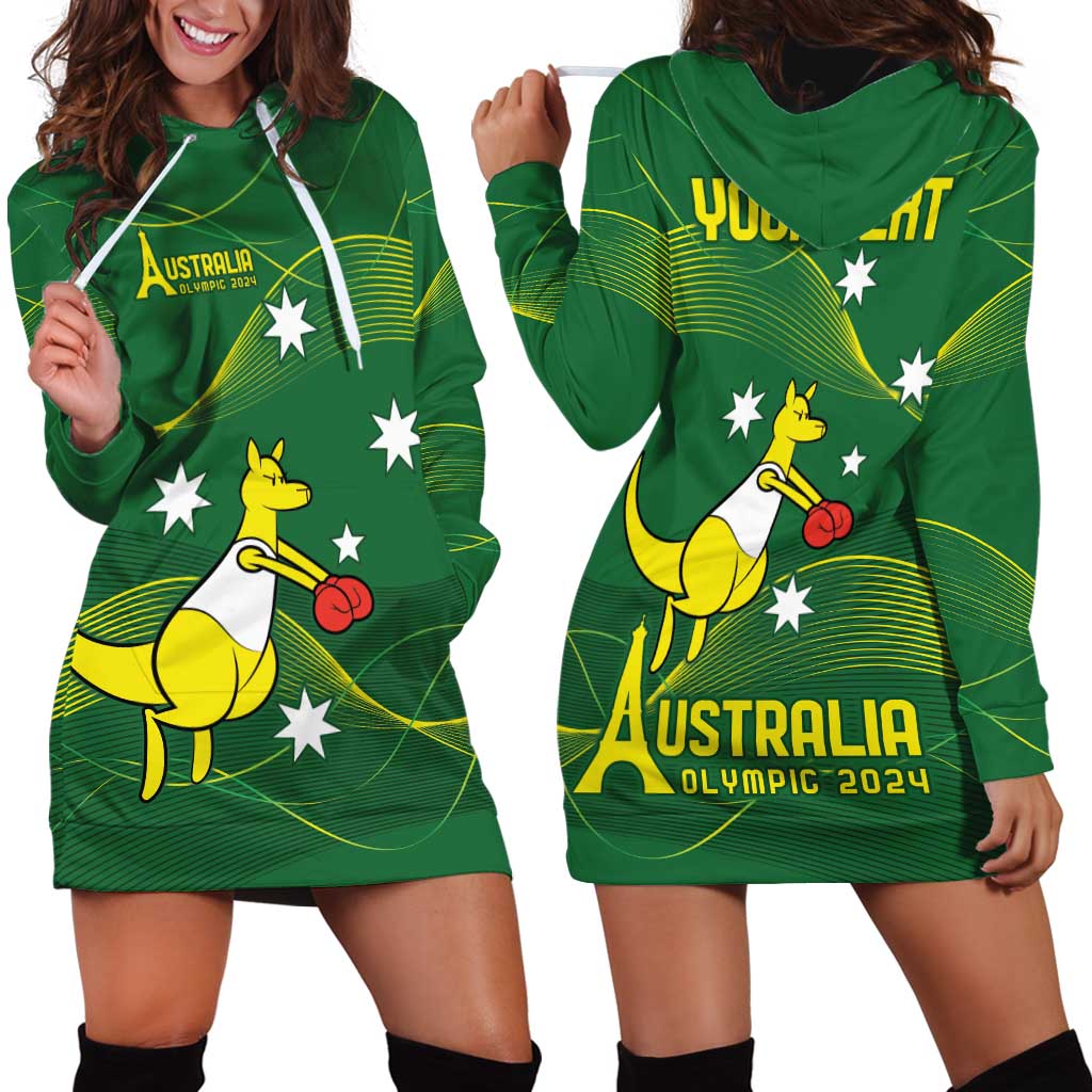 Personalised Australia Go Paris 2024 Hoodie Dress National Color Ver1