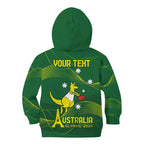 Personalised Australia Go Paris 2024 Kid Hoodie National Color Ver1