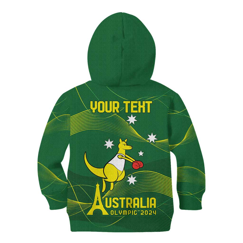 Personalised Australia Go Paris 2024 Kid Hoodie National Color Ver1