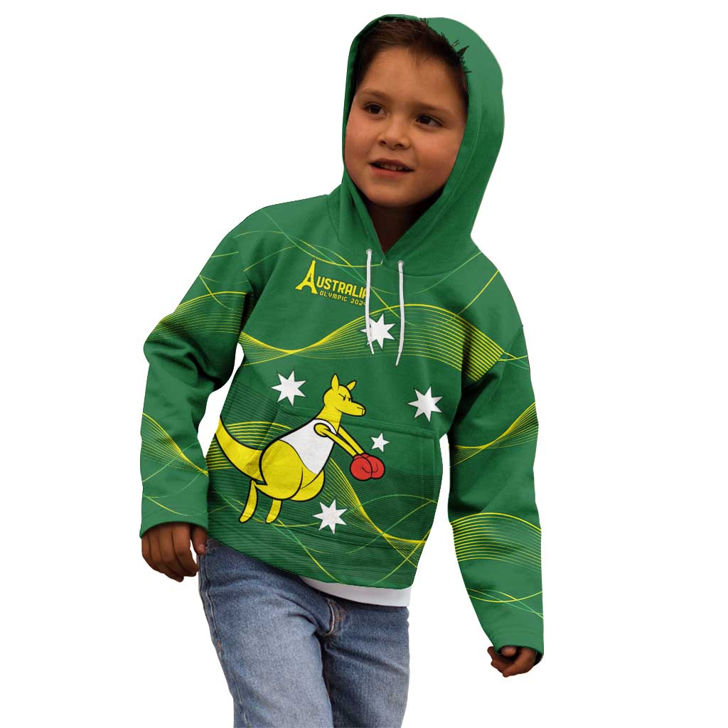 Personalised Australia Go Paris 2024 Kid Hoodie National Color Ver1