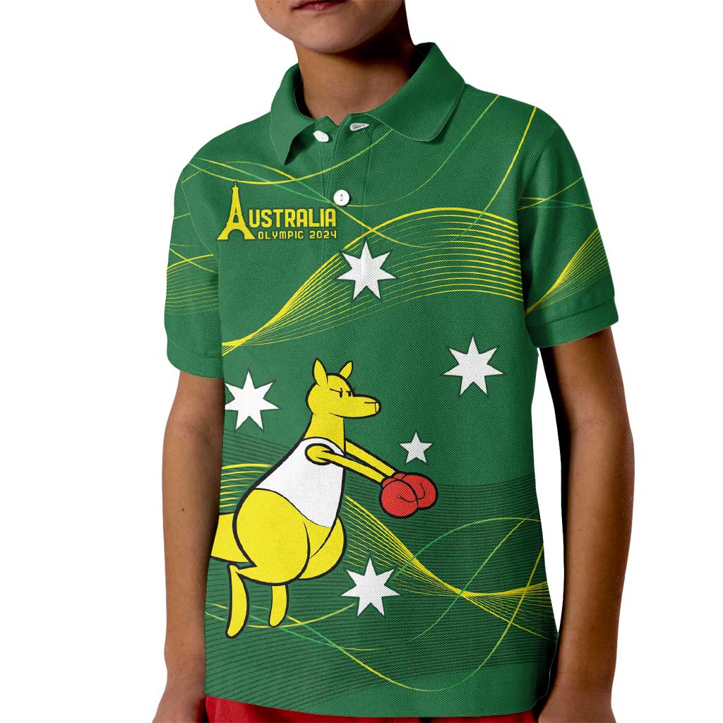 Personalised Australia Go Paris 2024 Kid Polo Shirt National Color Ver1