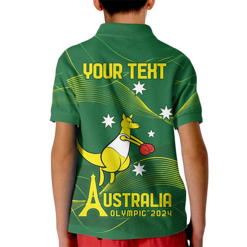 Personalised Australia Go Paris 2024 Kid Polo Shirt National Color Ver1