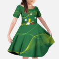 Personalised Australia Go Paris 2024 Kid Short Sleeve Dress National Color Ver1