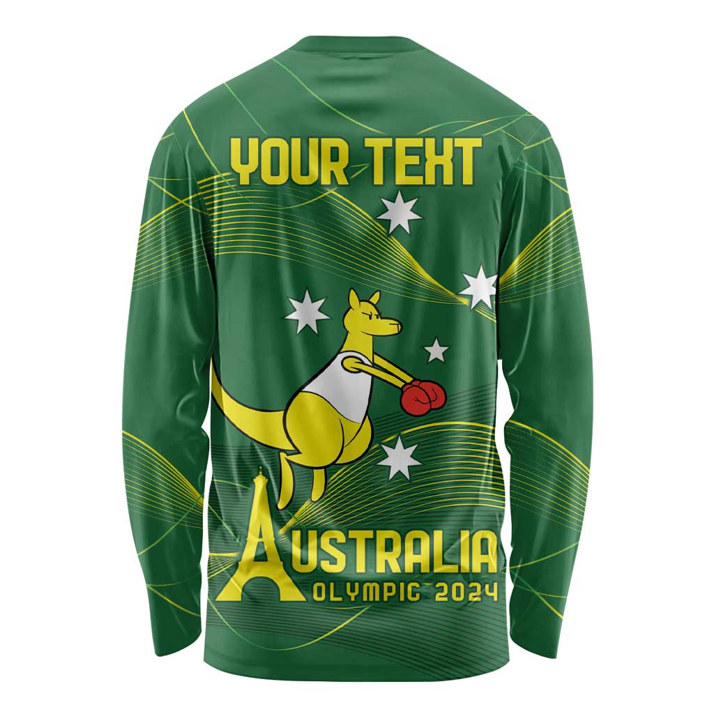 Personalised Australia Go Paris 2024 Long Sleeve Shirt National Color Ver1