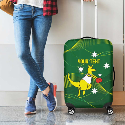 Personalised Australia Go Paris 2024 Luggage Cover National Color Ver1