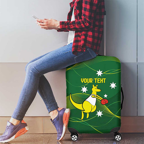 Personalised Australia Go Paris 2024 Luggage Cover National Color Ver1