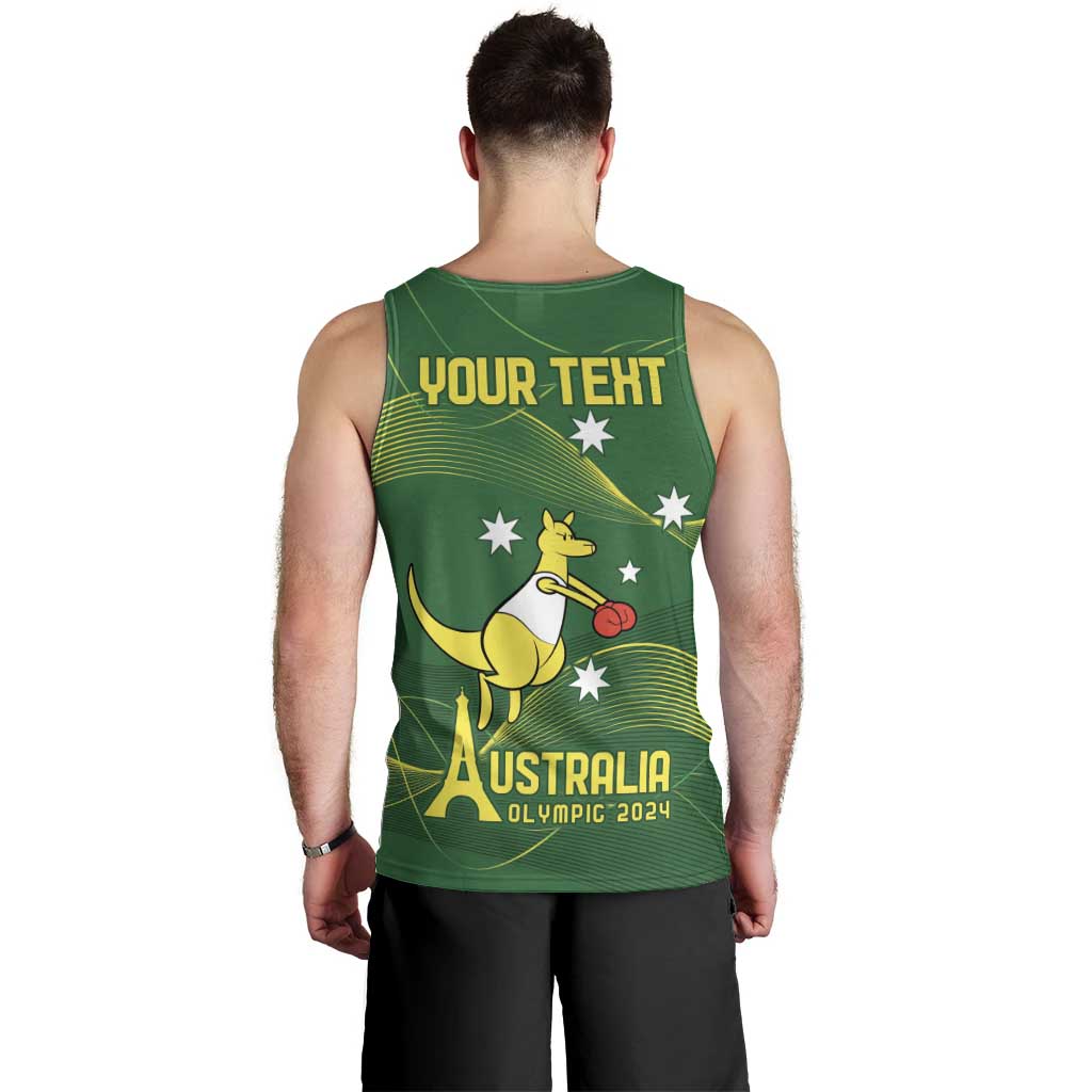 Personalised Australia Go Paris 2024 Men Tank Top National Color Ver1