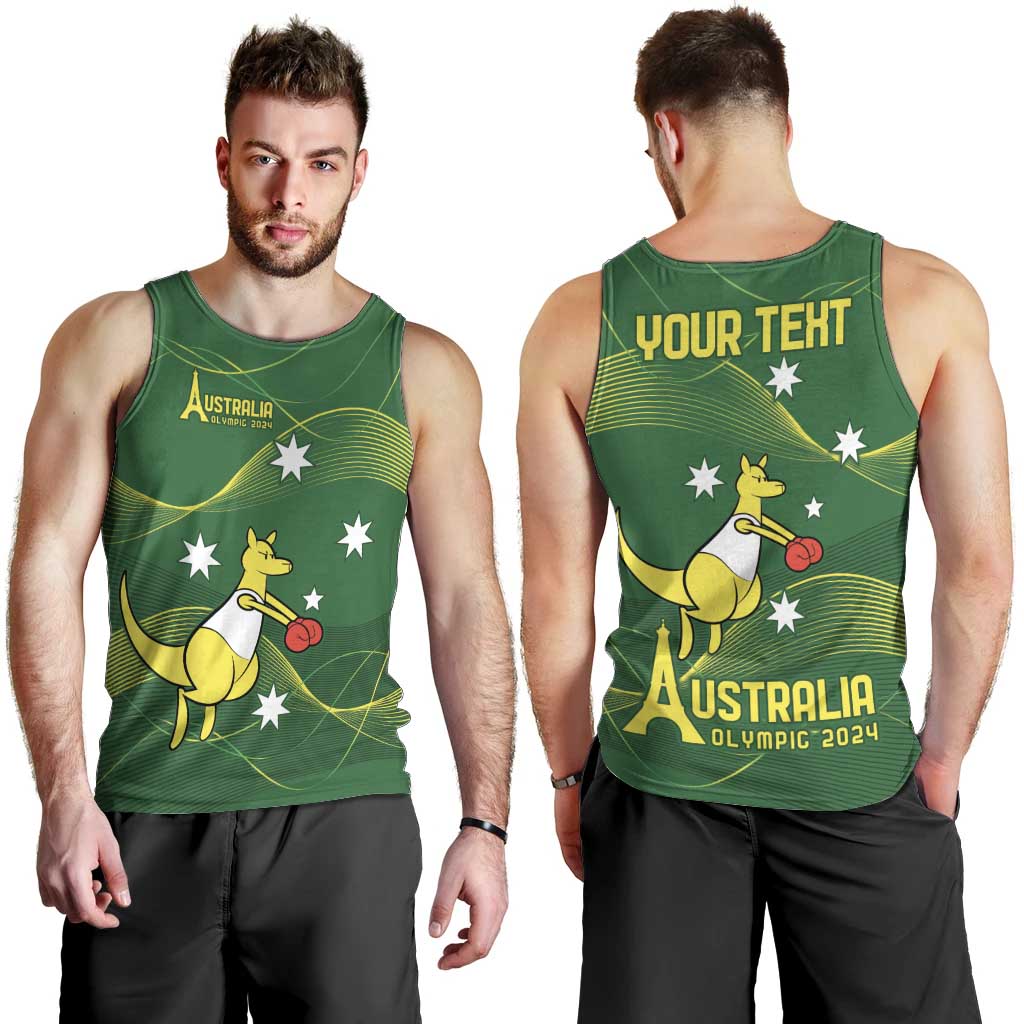 Personalised Australia Go Paris 2024 Men Tank Top National Color Ver1