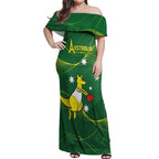 Personalised Australia Go Paris 2024 Off Shoulder Maxi Dress National Color Ver1