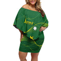 Personalised Australia Go Paris 2024 Off Shoulder Short Dress National Color Ver1
