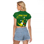 Personalised Australia Go Paris 2024 Raglan Cropped T Shirt National Color Ver1