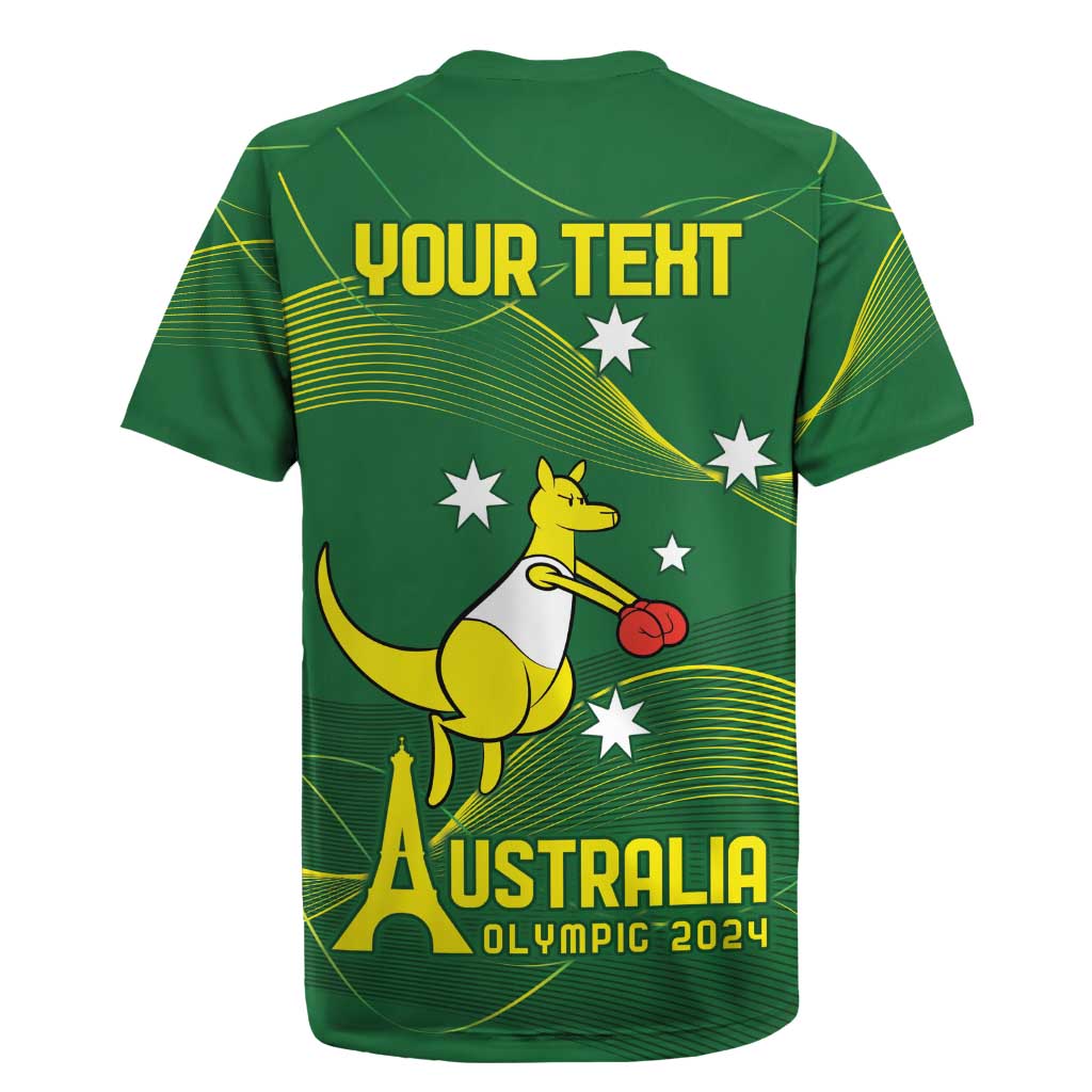 Personalised Australia Go Paris 2024 Rugby Jersey National Color Ver1