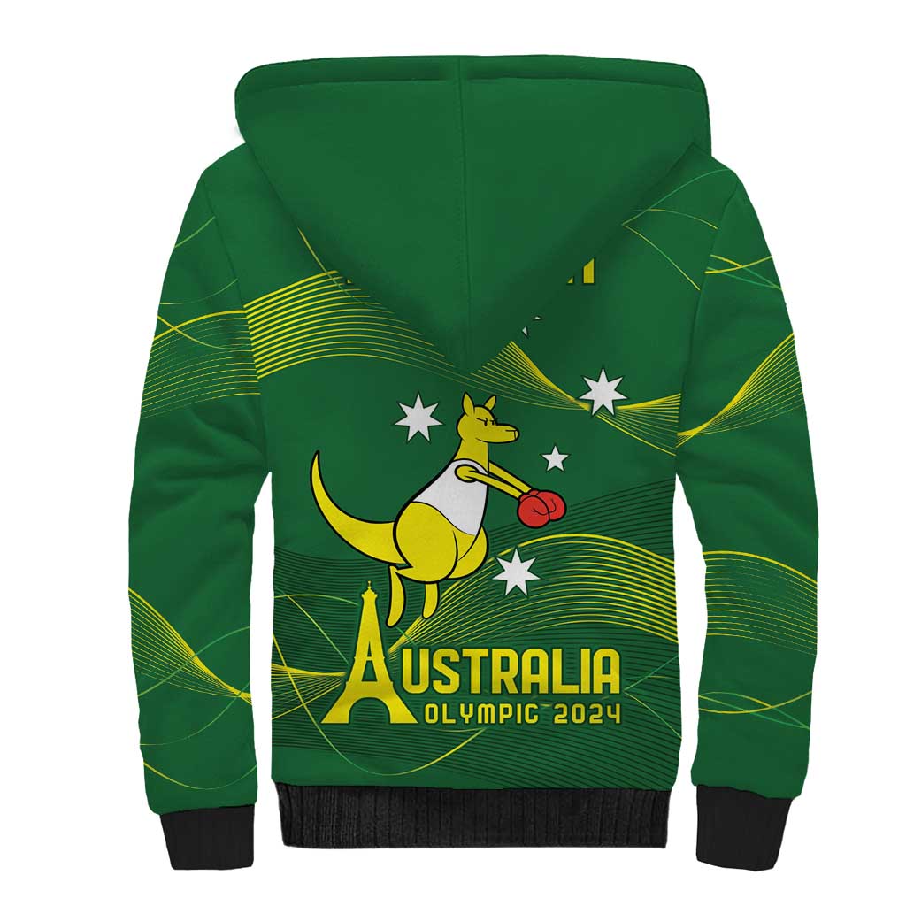 Personalised Australia Go Paris 2024 Sherpa Hoodie National Color Ver1