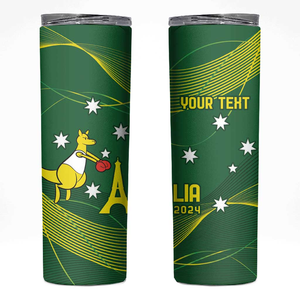 Personalised Australia Go Paris 2024 Skinny Tumbler National Color Ver1
