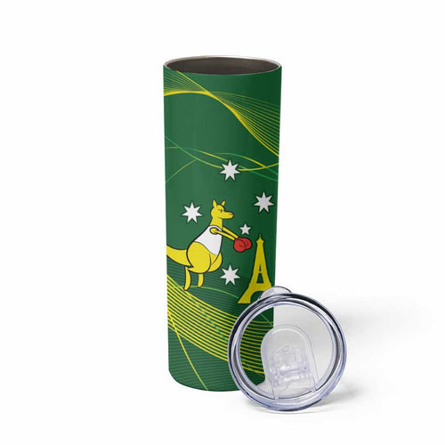 Personalised Australia Go Paris 2024 Skinny Tumbler National Color Ver1