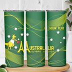 Personalised Australia Go Paris 2024 Skinny Tumbler National Color Ver1
