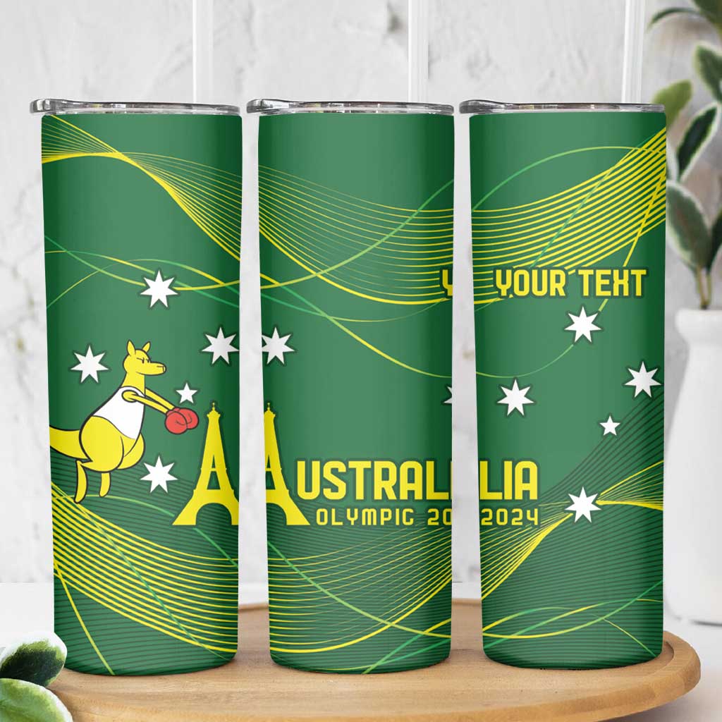Personalised Australia Go Paris 2024 Skinny Tumbler National Color Ver1