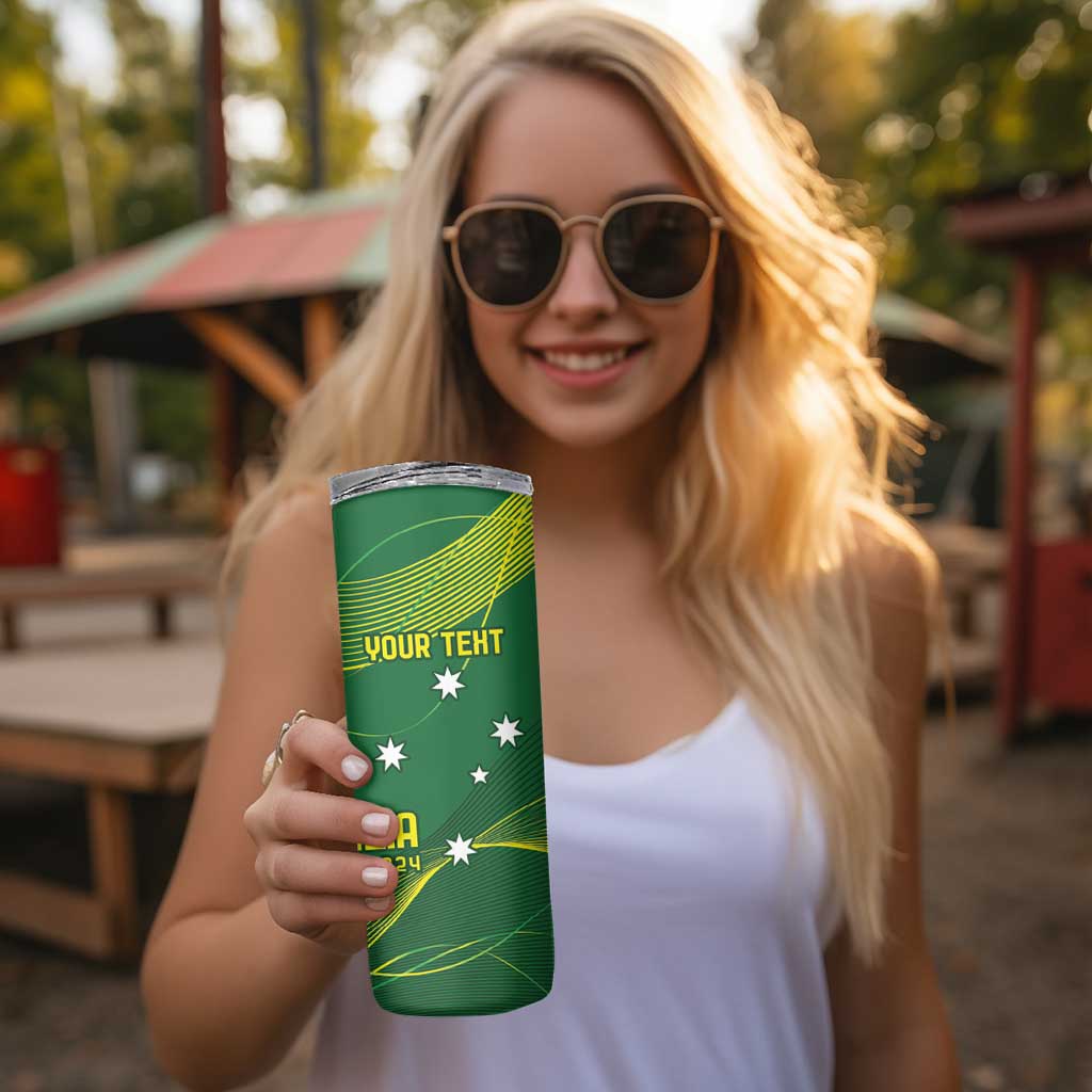 Personalised Australia Go Paris 2024 Skinny Tumbler National Color Ver1