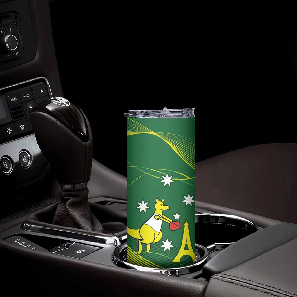 Personalised Australia Go Paris 2024 Skinny Tumbler National Color Ver1