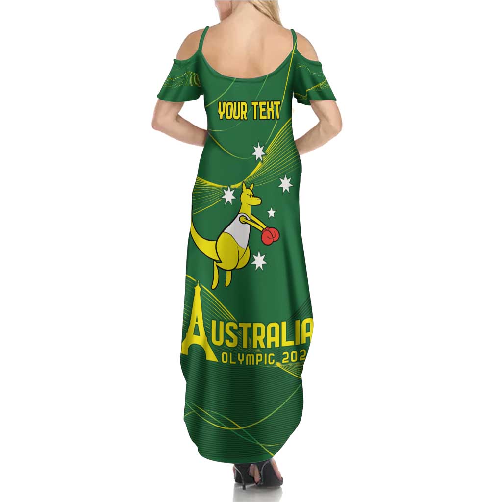 Personalised Australia Go Paris 2024 Summer Maxi Dress National Color Ver1