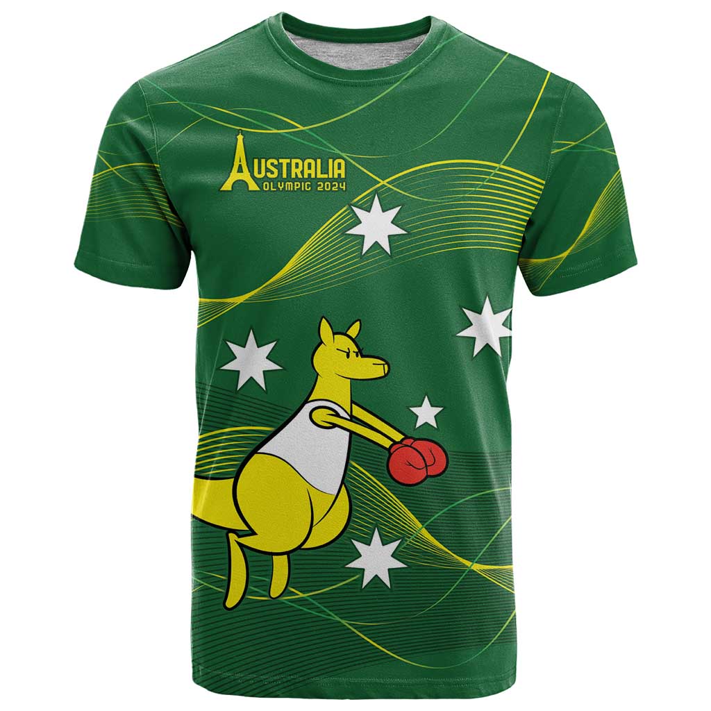 Personalised Australia Go Paris 2024 T Shirt National Color Ver1