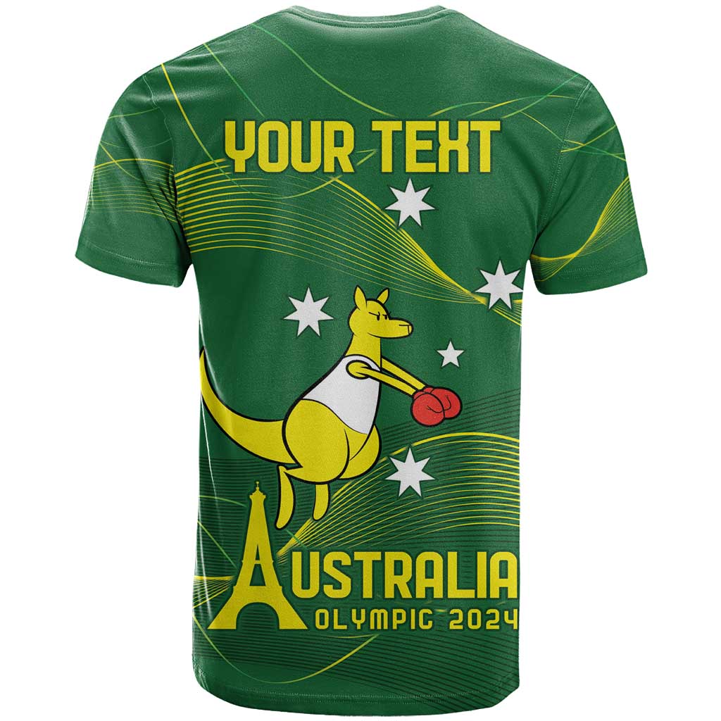 Personalised Australia Go Paris 2024 T Shirt National Color Ver1