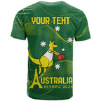 Personalised Australia Go Paris 2024 T Shirt National Color Ver1