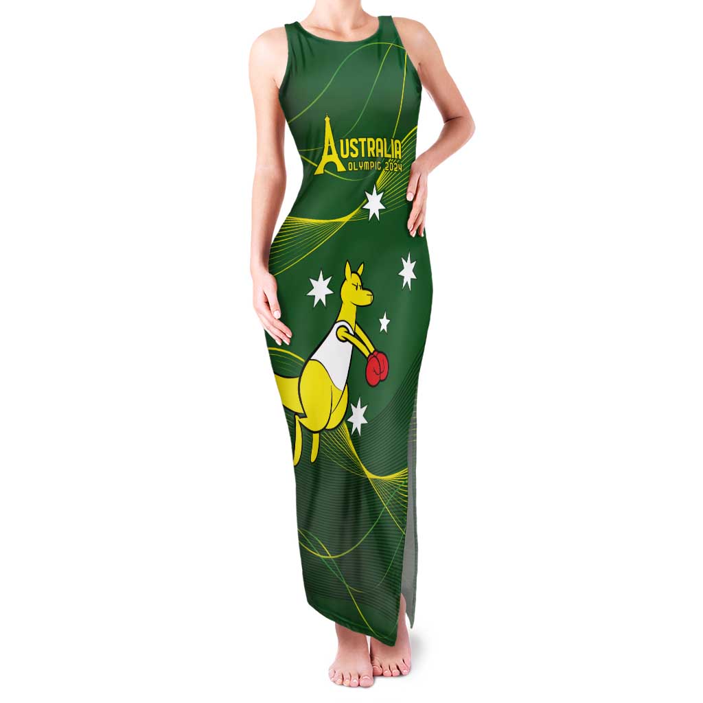Personalised Australia Go Paris 2024 Tank Maxi Dress National Color Ver1
